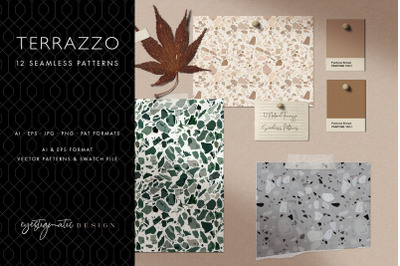 12 Seamless Terrazzo Patterns