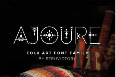 Ajoure - Folk Art Logo Font Family
