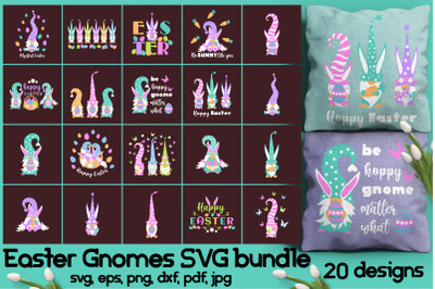 Easter gnomes SVG bundle.