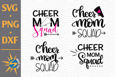 Cheer Mom Squad SVG, PNG, DXF Digital Files Include