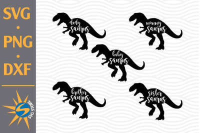 Saurus Family SVG, PNG, DXF Digital Files Include