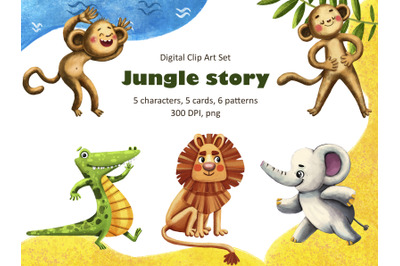 Jungle Story - Clip Art Set