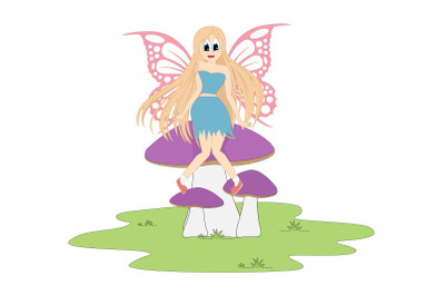 pretty fairy cartoon&2C; simple vector illustration