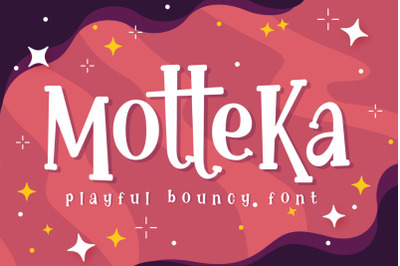 Motteka a Playful Bouncy Font