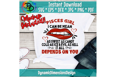 Pisces girl svg, March birthday svg, Sweet As Candy, Cold as ice, Evil