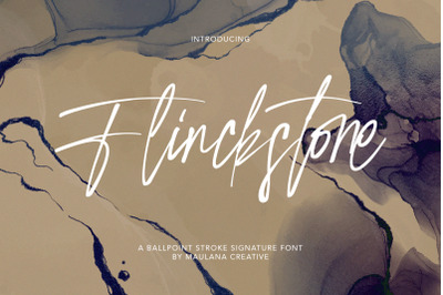 Flinckstone Ballpoint Stroke Signature Font