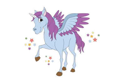 cute unicorn animal cartoon&2C; simple vector illustration