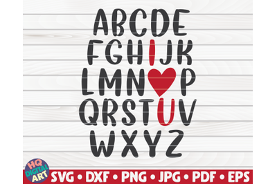 I love you alphabet | Valentine&#039;s Day vector