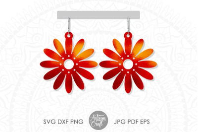 Daisy earrings, SVG cut files