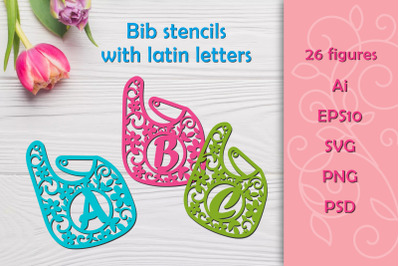 Bibs with Latin letters