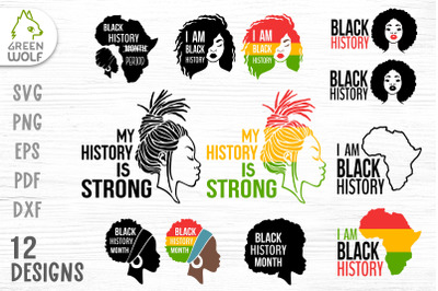 Black history month bundle Black woman svg African american women png