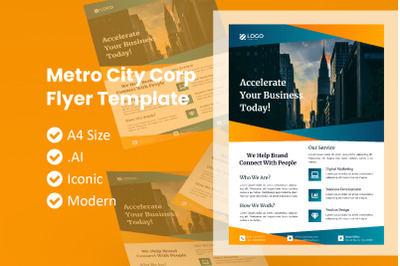 Corporate Metro City Flyer Template