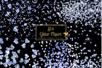 Blue Glitter Clipart