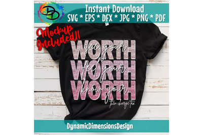 Know your worth then add tax svg, Inspirational svg, Motivational svg,