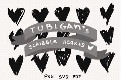 Scribble Hearts SVG PDF PNG