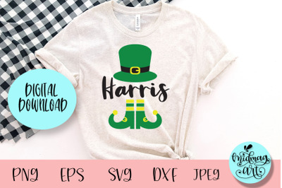 Leprechaun hat and shoes for boy svg, St. Patrick&#039;s day svg