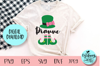 Leprechaun hat and shoes for girl svg, St. Patrick&#039;s day svg