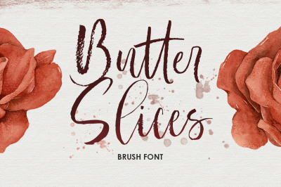 Butter Slices - Brush Font