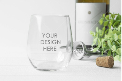 Stemless Wine Glass&nbsp;Mockup