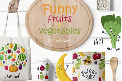 Funny fruits and vegetables