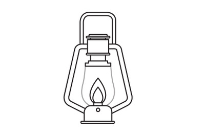 Camping Lantern Outline Icon