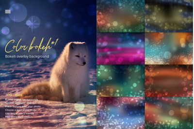 Color bokeh overlay backgrounds #1