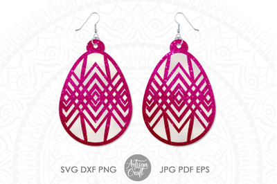 Easter earrings&2C; Easter egg earrings&2C; SVG&2C; laser cut file