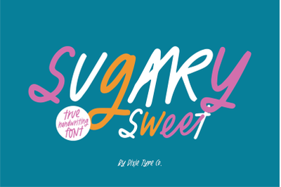 SUGARY SWEET Casual Handwriting Font