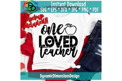 One Loved Teacher Svg, Teacher Valentine, Valentine&#039;s Day, Valentines