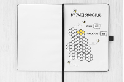 Honeycomb Tracker Printable Insert, Emergency Fund Goal