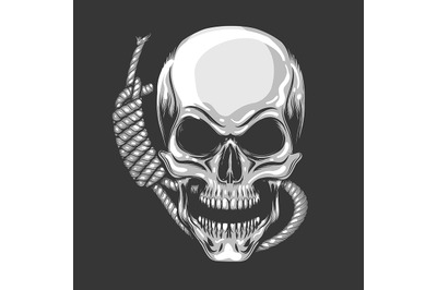 Hanged Skull Illustration