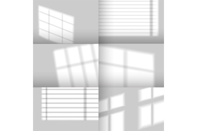 Window shadows. Realistic overlay shadow effect from jalousie. Natural