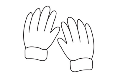 Camping gloves icon outline