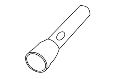 Camping flashlight  Icon outline