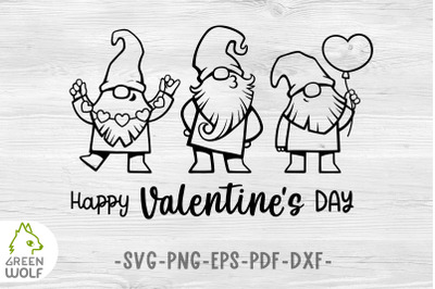 Gnomes svg Valentine gnome svg cut file Happy valentine&amp;&23;039;s day svg