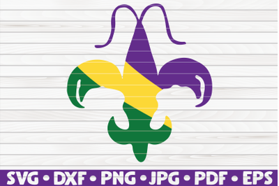 Crawfish fleur de lis SVG | Mardi Gras quote