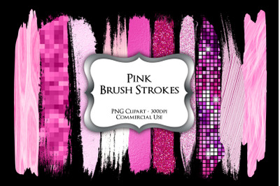 Pink Brush Strokes PNG Clipart