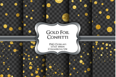 Gold Foil Confetti Transparent PNG