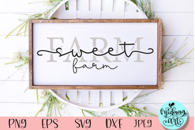 Farm sweet farm wood sign svg, home decor svg