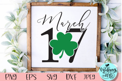 March 17 wood sign svg, St. Patrick&#039;s day sign svg