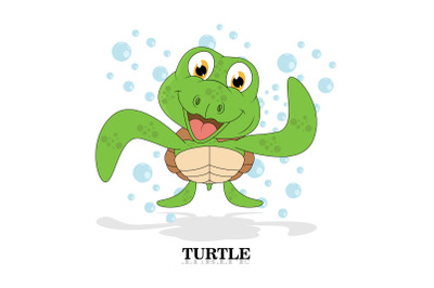 cute turtle animal cartoon