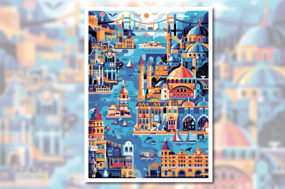 Istanbul Travel Poster