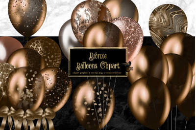 Bronze Balloons Clipart