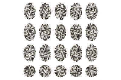 Fingerprint identification. Biometric human fingerprints, unique thumb