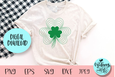 Clover mirror svg, St. Patrick&#039;s day svg