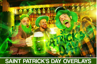 St Patricks day digital background &amp;amp; photoshop overlay