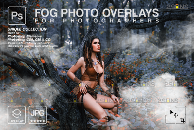 Photoshop overlay: Fog overlay &amp; Smoke overlay, Halloween overlay