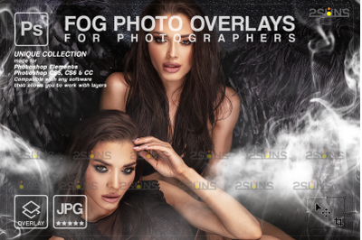 Photoshop overlay: Fog overlay &amp; Smoke overlay, Halloween overlay