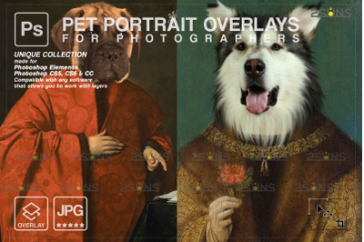 Royal Pet Portrait templates vol.19, Digital pet art