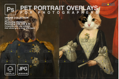 Royal Pet Portrait templates vol.20, Digital pet art